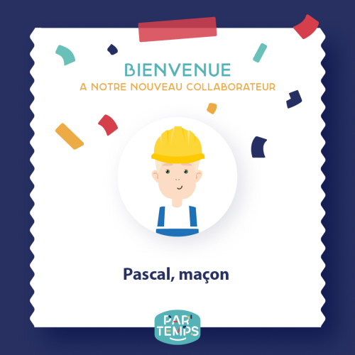 Maçon, Pascal, vient de rejoindre l'équipe de salariés Par'Temps