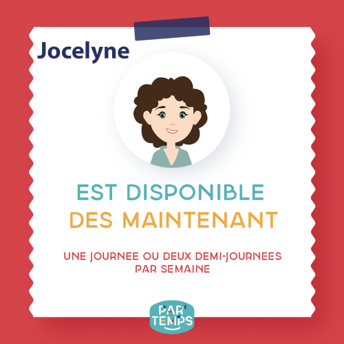Assistante du Groupement d'Employeurs Par'Temps 72 disponible