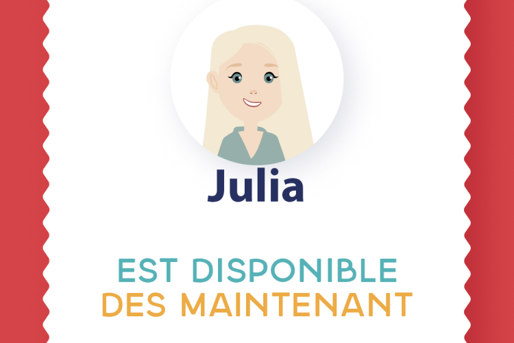 Notre salariée Julia est disponible pour un travail à temps partagé