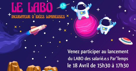 Visuel d'invitation au premier laboratoire des salariées Par'Temps