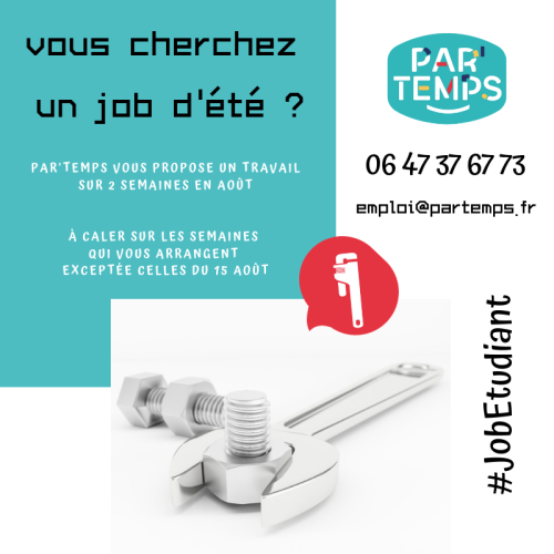 Offre d'emploi été pour étudiant