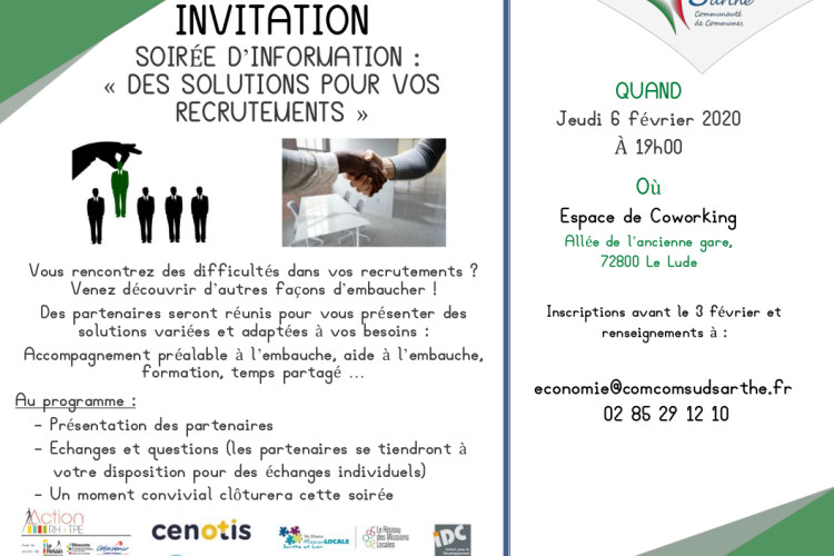 Soirée d'échanges avec les entrepreneurs en quête de RH au Lude